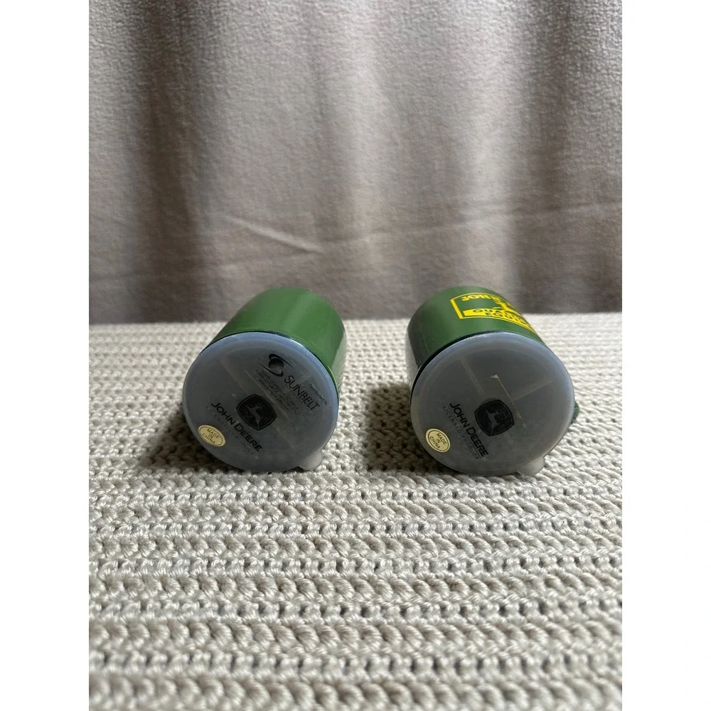 John Deere Salt and Pepper Shaker Set Green Quality Farm Equipment Mug Style